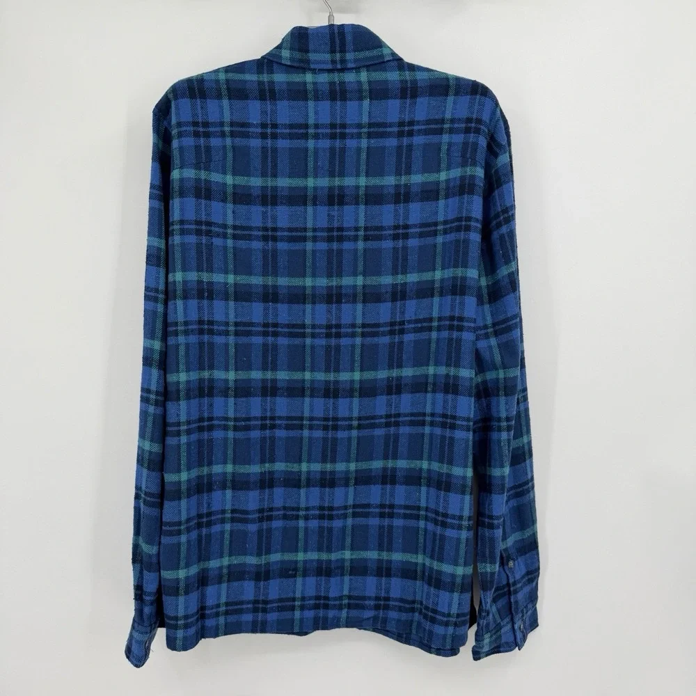 John Elliott Sly Straight Hem Long Sleeve Button Down Coronado Check size 4 XL